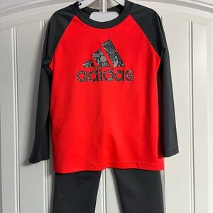 Adidas Kids bright‎ orange and dark grey Tracksuit
